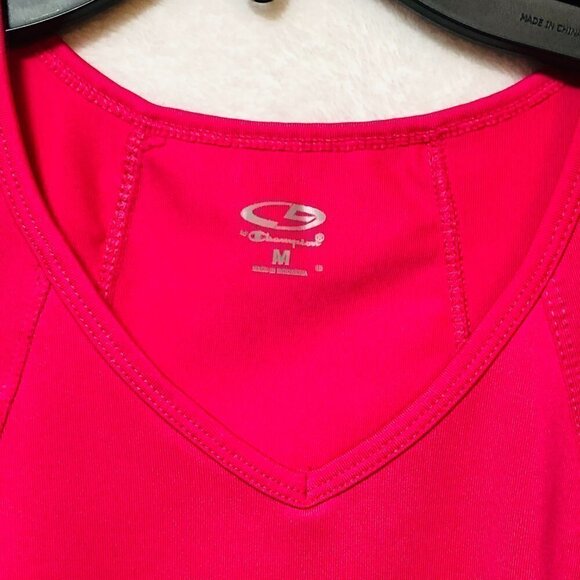 Champion Pink Athletic Top Shirt Size Medium - Picture 2 of 5